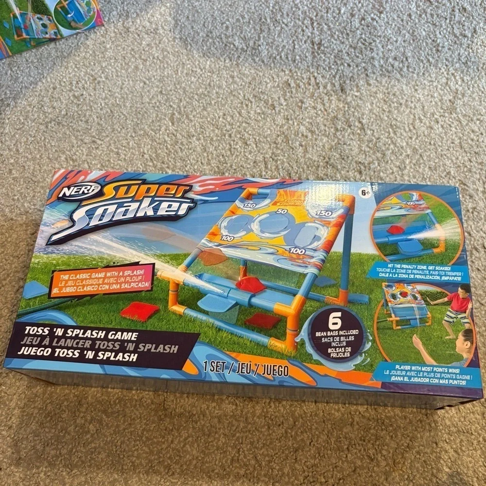 NERF Super Soaker Toss 'N Splash Game - Blue and Red NEW Outdoor Water